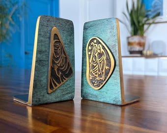 DAYAGI Israel Biblical-Themed Solid Brass Bookends