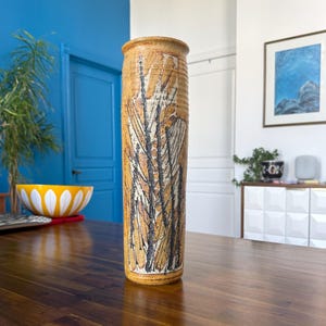 Lisa LARSON for Gustavsberg Sweden Monumental Wheel Thrown Stoneware Vase