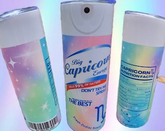 Zodiac rainbow spray tumbler