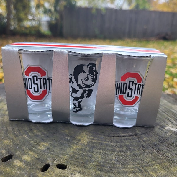 Ohio State inspired shot glass set