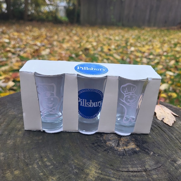 Pillsbury Doughboy inspired shot glass set