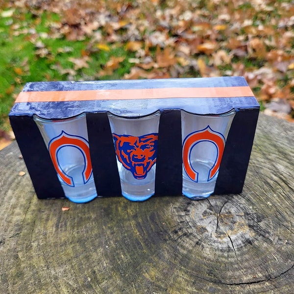 Chicago Bears Shot Glass Svg Etsy