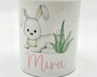 Money box bunny personalized/piggy bank/money box/children's gift/birth gift/baby/kids/savings