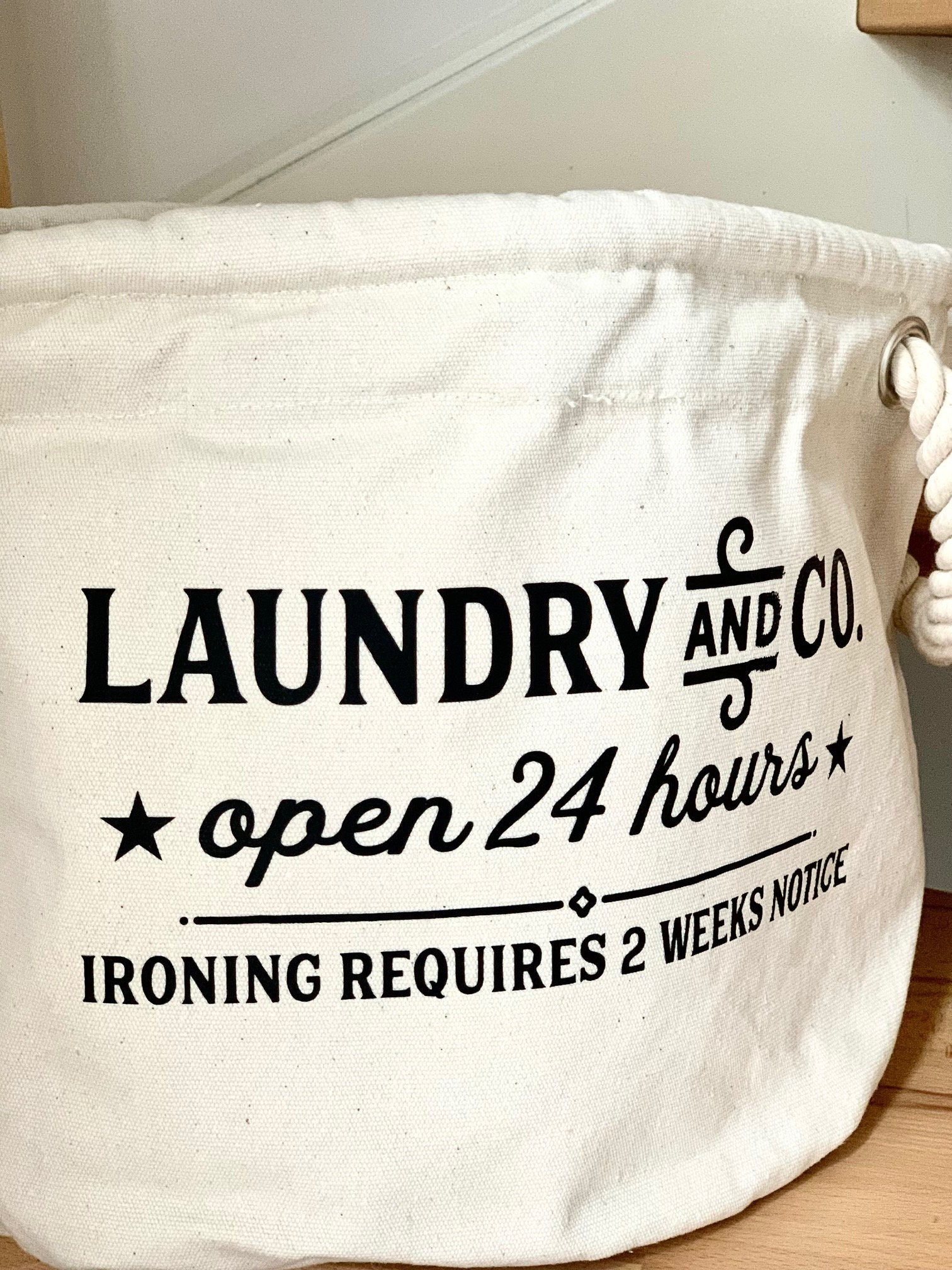 Cesta de lona Servicio de lavandería | Etsy