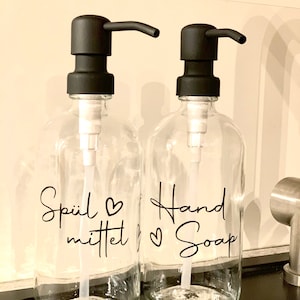 Sticker lettering for soap dispenser/labeling soap dispenser/shampoo bottle/shower gel/labeling bathroom/labeling kitchen image 4