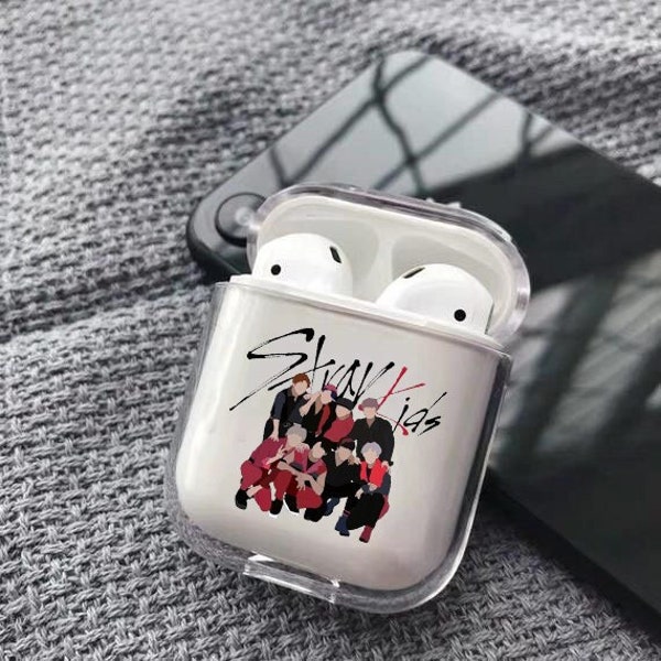 Kpop Stray Kids AirPods Funda transparente para auriculares para Apple Airpods 1 Airpods 2 Airpods 3 Airpods Pro Funda protectora de silicona suave