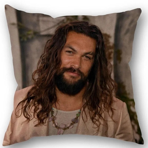 Jason Momoa Pillow Case Home Bedroom Decoration Custom Birthday Gift Personalized Pillow Customized Cushion Cover Christmas Gift Square Zip