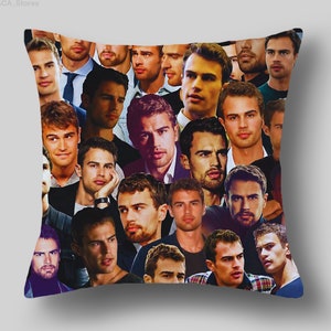Theo James Kissenbezug | Theo James Fotocollage Kissenbezug Dekokissen Sofakissen Geburtstagsgeschenk Theodore Peter James Weihnachtsgeschenk