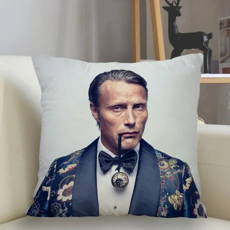 Mads Mikkelsen Pillowcase Custom Square Pillow Cover Mads Mikkelsen Pillow Case Zipper Customize Bedroom Decoration Birthday Christmas Gift Design 08