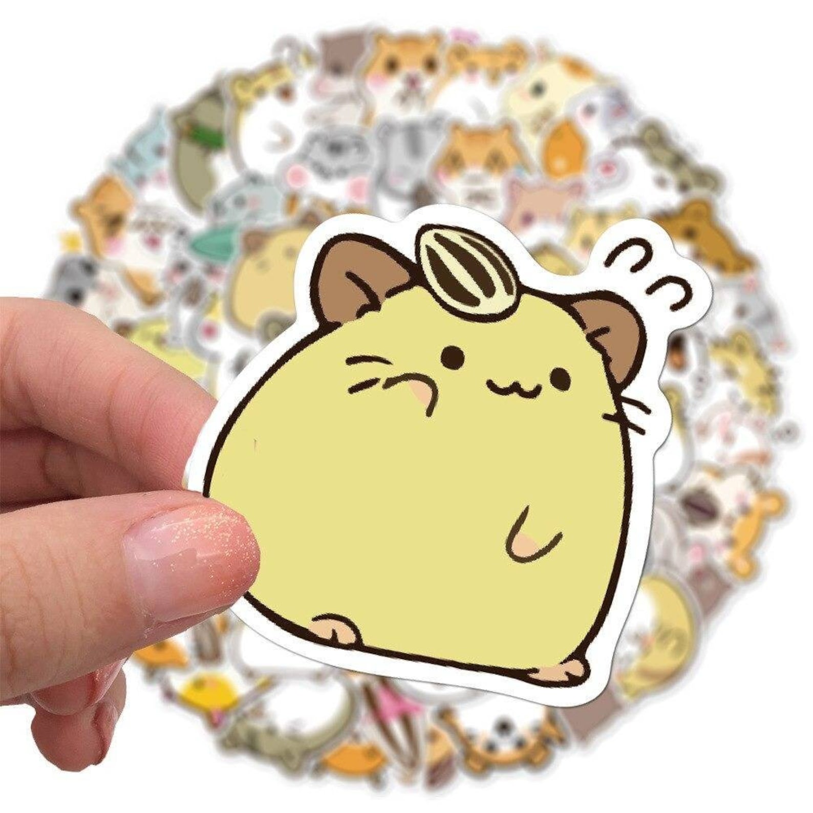 10/30/50/100pcs Cute Hamsters Stickers Pack Kawaii Cartoon | Etsy