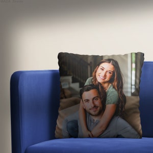 Benutzerdefinierte Kissen 20 "Zoll doppelseitiger Kissenbezug Benutzerdefinierte Fotokissen Benutzerdefinierte Kissen Bildkissen Benutzerdefinierte Familienkissen Weihnachtsdekoration