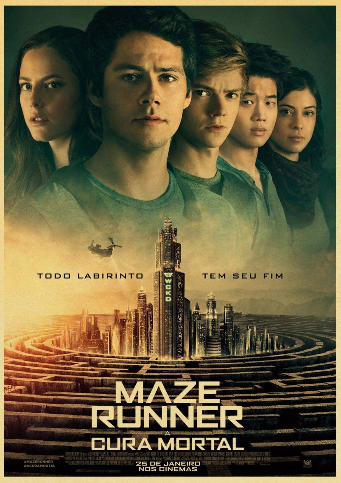 158490 The Maze Runner Dylan Thomas thrilling Hot Movie Wall Print Poster