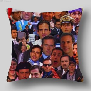 Steve Carell Foto Collage Kissenbezug, Steve Carell Geburtstagsgeschenk, Steve Carell Weihnachtsgeschenk, Steve Carell Kissen, Steve Carell Geschenke