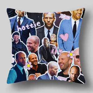 Jason Statham Collage Kissen Fall Individuelle Kissenhülle Jason Statham Geburtstagsgeschenk Jason Statham Weihnachtsdekoration Individuelles Weihnachtsgeschenk