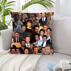 Hugh Jackman-kussensloop met fotocollage | Hugh Jackman-kussensloop | Hugh Jackman-verjaardagscadeau | Kerstdecoratie met Hugh Jackman-print