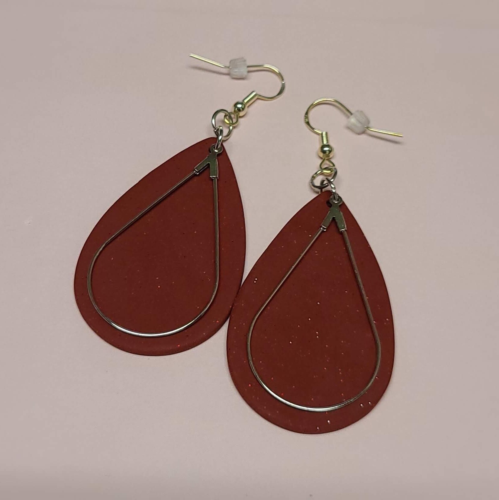 Red Teardrop Earrings Etsy