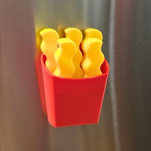 French Fry Magnet Set – 3D Printed Foodie Fridge Decor