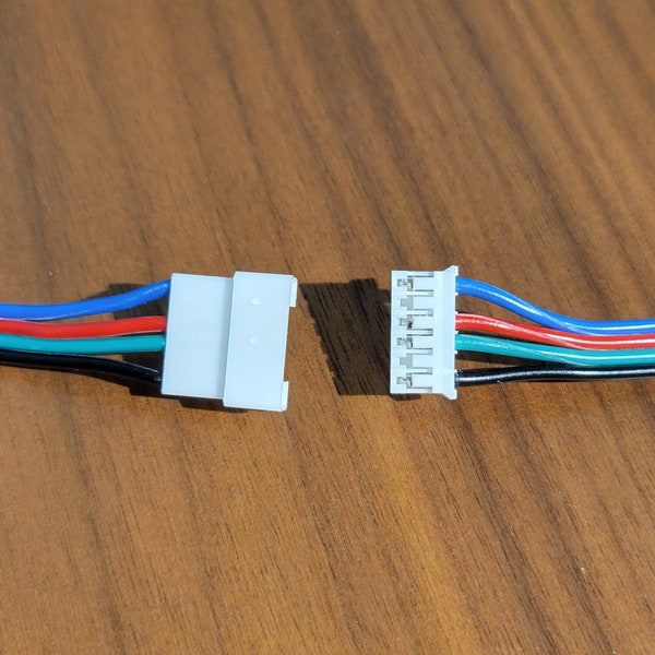 Stepper Motor Extension Cable 20in | JST-PH 2.0 4 Wire 6pin Male to 6pin Female | Custom Length and Wire Configuration Available