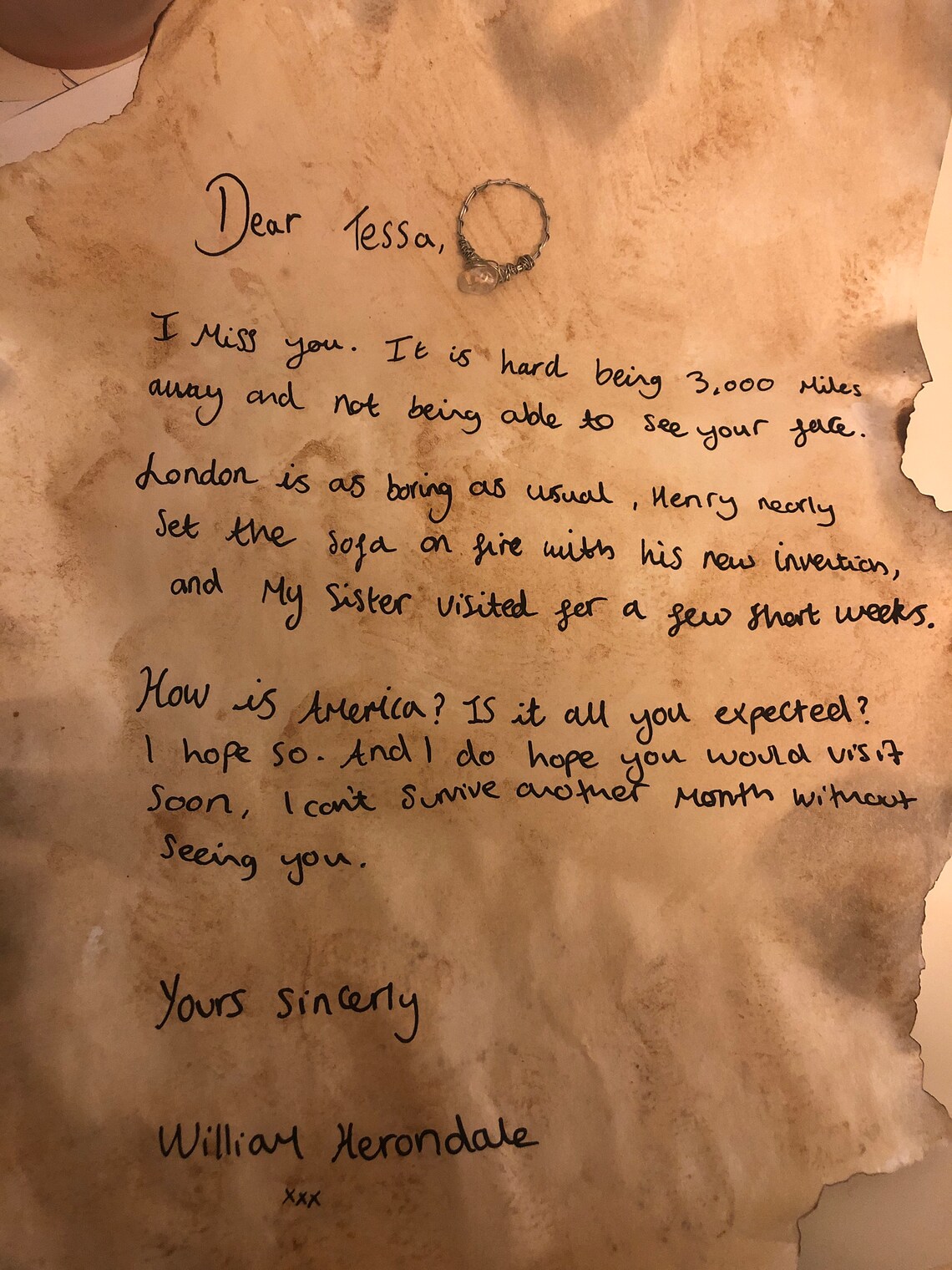 Letter from fictional book character | Etsy