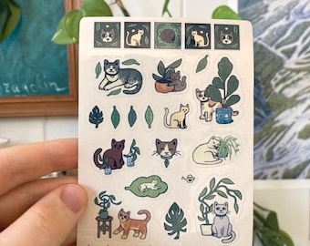 gatti da appartamento - piccolo foglio di adesivi in vinile!