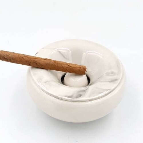 Handmade Ashtray With Lid Windproof Ceramic Ashtray Turkish Etsy
