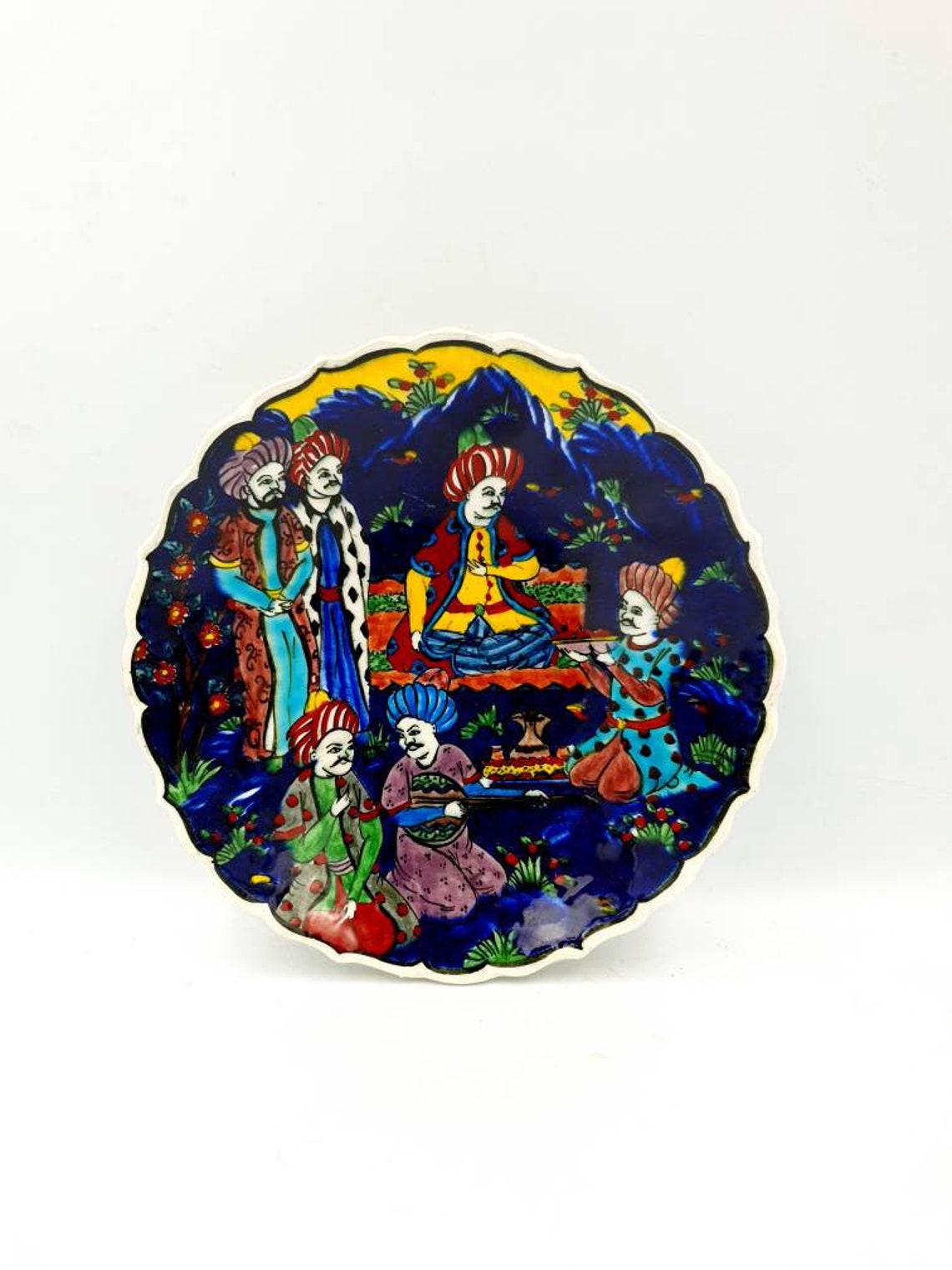 Blauer Keramik Teller für Wanddekoration Keramik Ottoman | Etsy