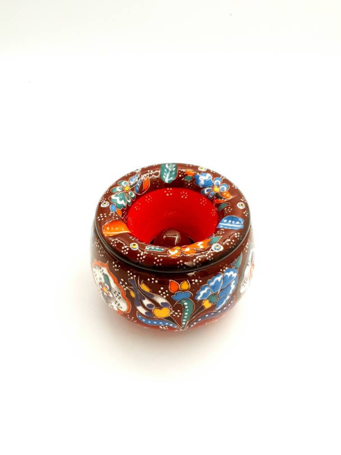 Turkish Ceramic Ashtray With Lid Handmade Lidded Ashtray - Etsy