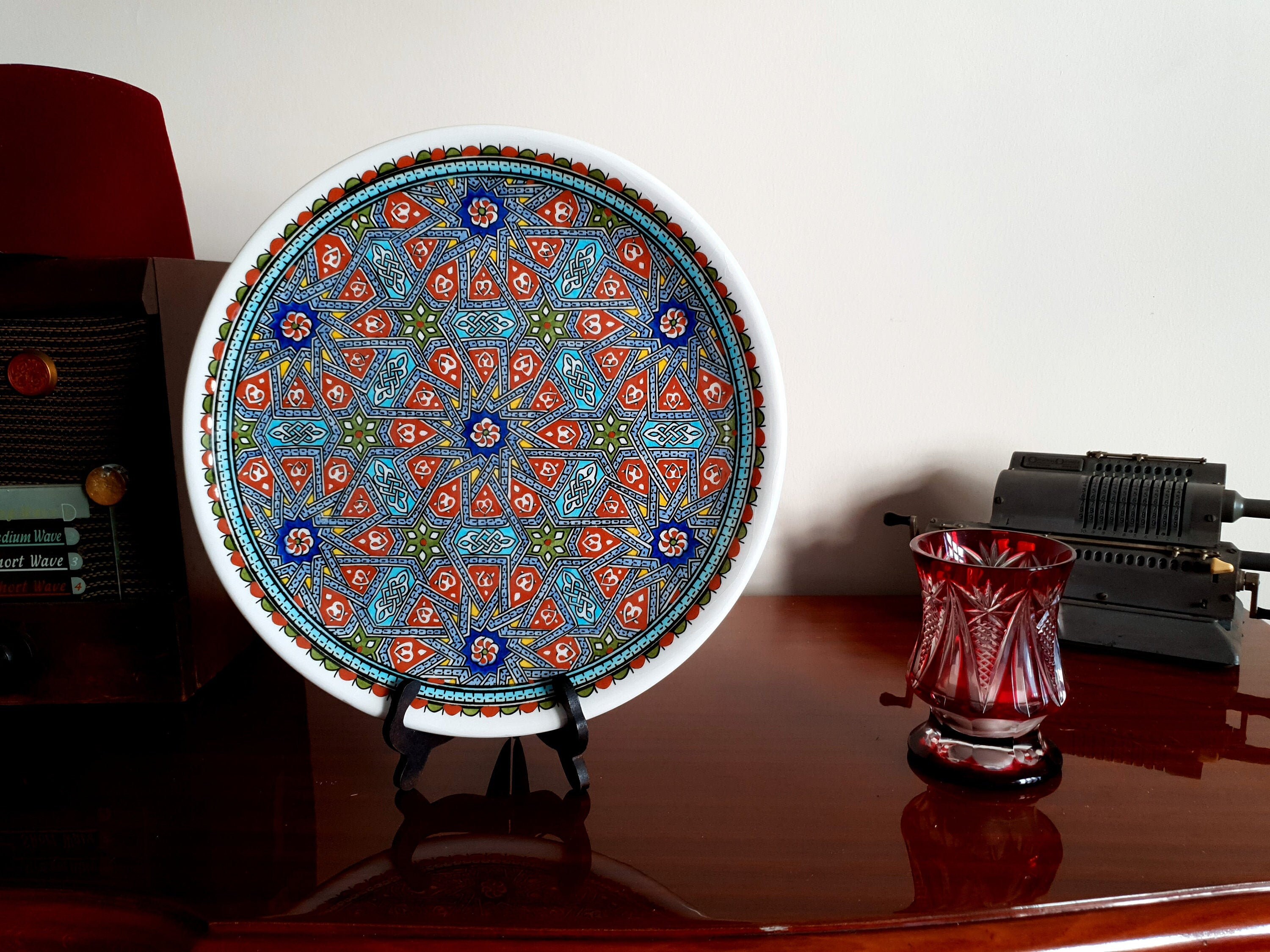 Decorative Ceramic Wall Hanging Plate 12.8'' Ceramic Etsy