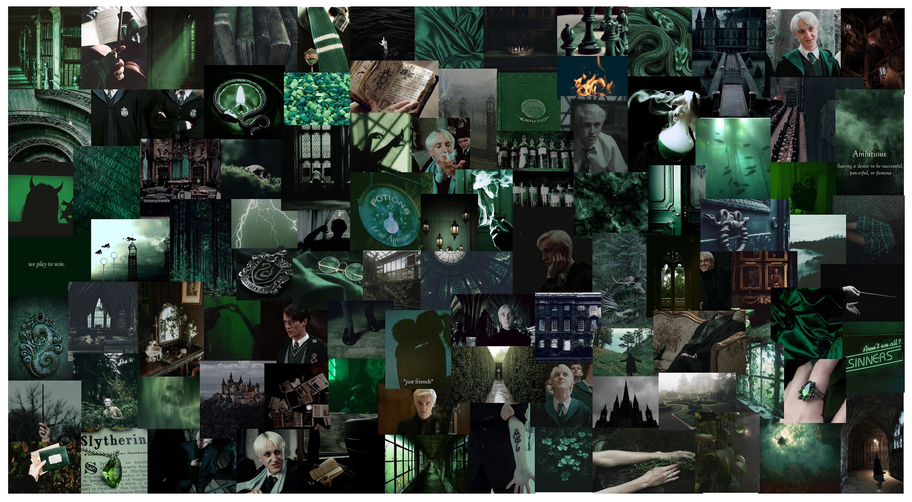 Slytherin House Wallpaper - Etsy Singapore
