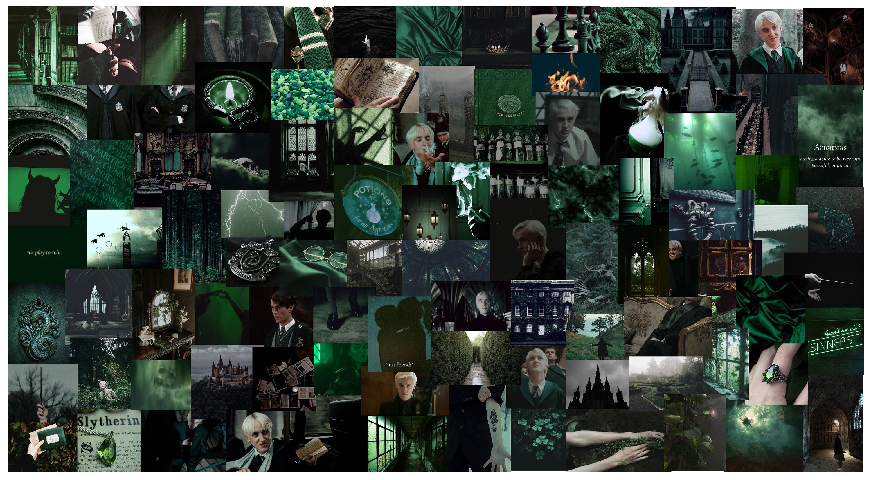 Fondo de pantalla de la casa de Slytherin - Etsy España