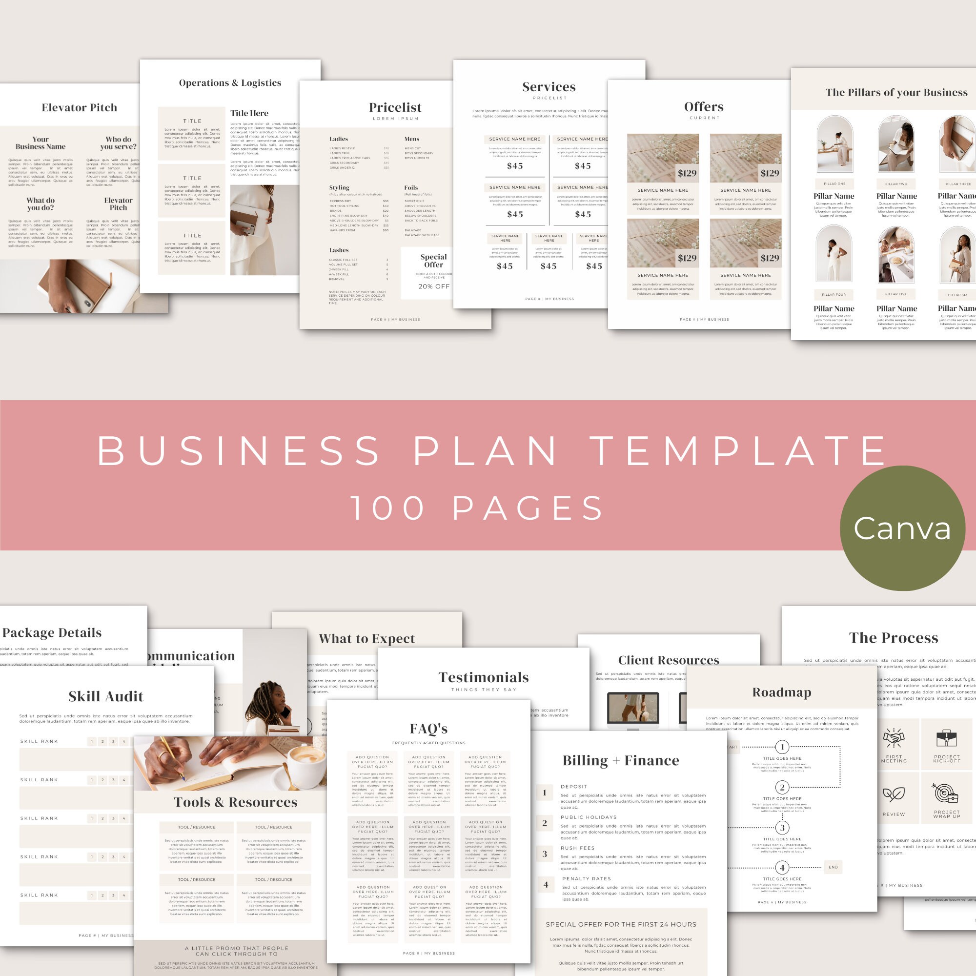 Ultimate Business Plan Template, Small Business Planner, Business