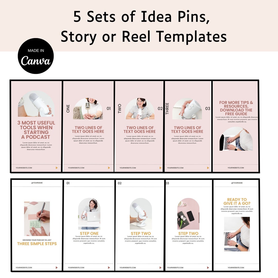 Pinterest Idea Pins, Instagram Story or Reel Template, Instant Download ...