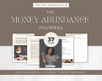 Journal de l'abondance d'argent, journal des manifestations de l'argent, fait pour vous, Magnet pour entraîneurs, état d'esprit de l'argent, attirer la richesse, modèle canva