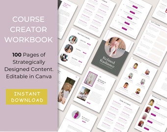 Course Creator Workbook Templates, Masterclass Templates, Coaching Templates, Educational Templates for Online course, Done for You Template