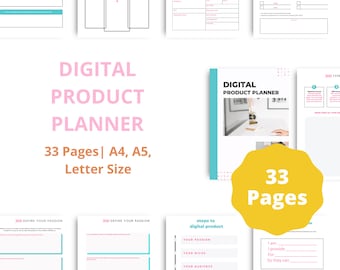 Ultimate Digital Product Planner, Marketing Planner, Customer Avatar, Competitor Analysis, Start a Digital Product Business in 2024