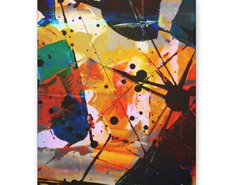 Bold Abstract Expressionist Canvas Art – Urban Drip Painting