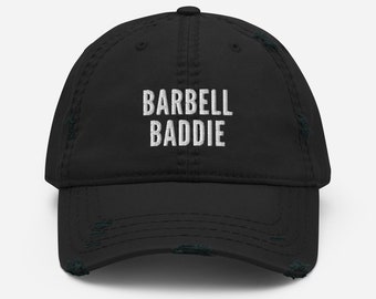 Barbell Baddie Distressed Dad Hat