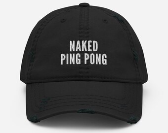 Naked Pink Pong Distressed Dad Hat