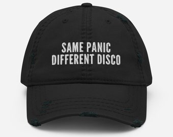 Same Panic Different Disco Distressed Dad Hat