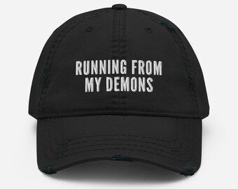 Running From My Demons Distressed Dad Hat