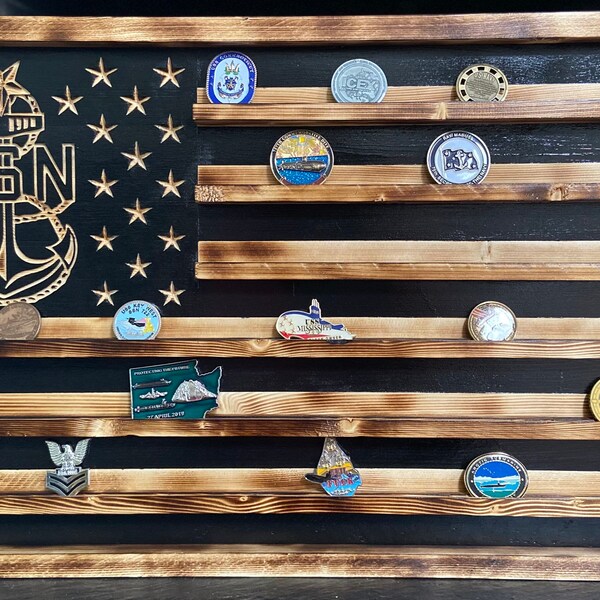 American Flag Coin Holder Etsy