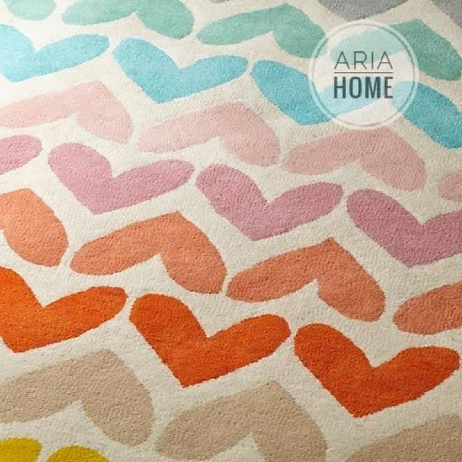 Hand Made Tufted Kids Rug Heart Love Rug Woolen Carpet Area Etsy