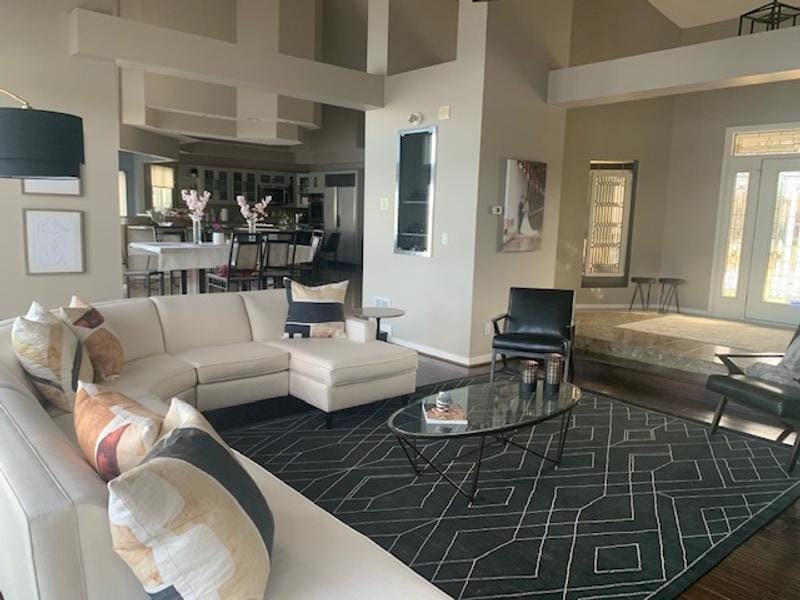 Handmade Tufted Wool Area Rug Modern Ruell Black Geometric Etsy