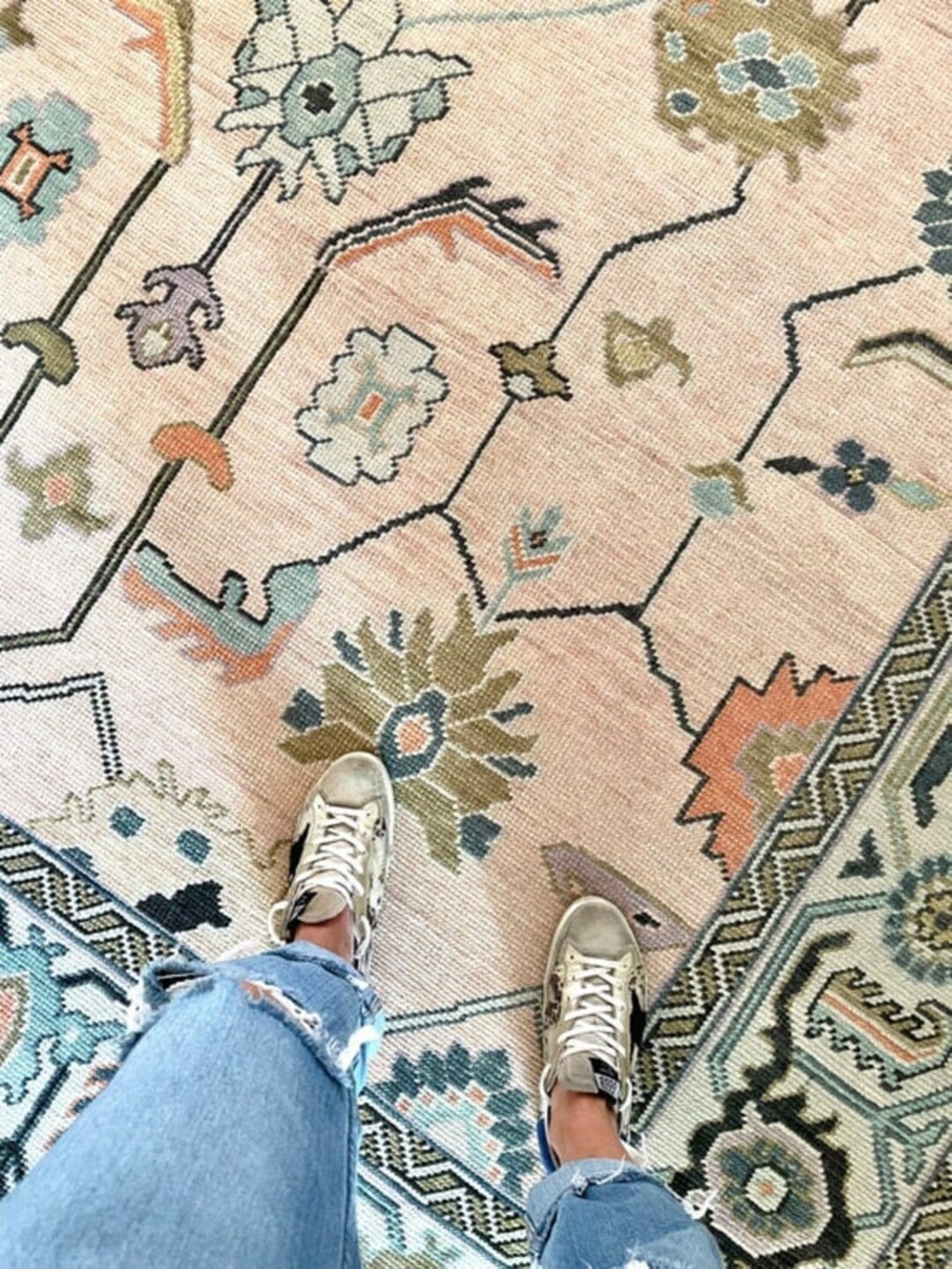 Oushak Rug Hand Knotted Rug Wool Area Rugs 5x8 8x10 9x12 12x15 Handmade