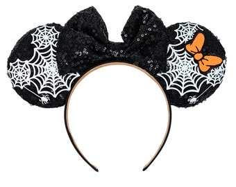 Spider Mouse Mickey and Minnie Decorated Mouse Ears