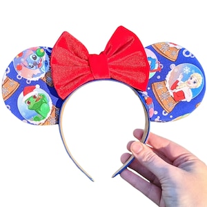 Christmas Character Snowglobe Fabric Mouse Ears