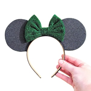 Emerald Sparkle Fabric Mouse Ears