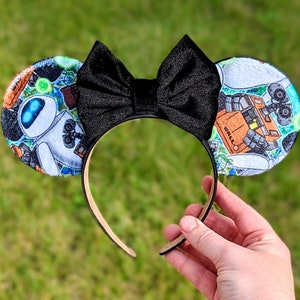 PREORDER Fluffy Wall-E Custom Fabric Mouse Ears