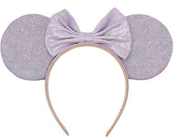 Amethyst Bejeweled Sequin Fabric Mouse Ears