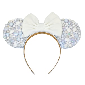 Arctic White Spider and Skull Halloween Medley Mouse Ears